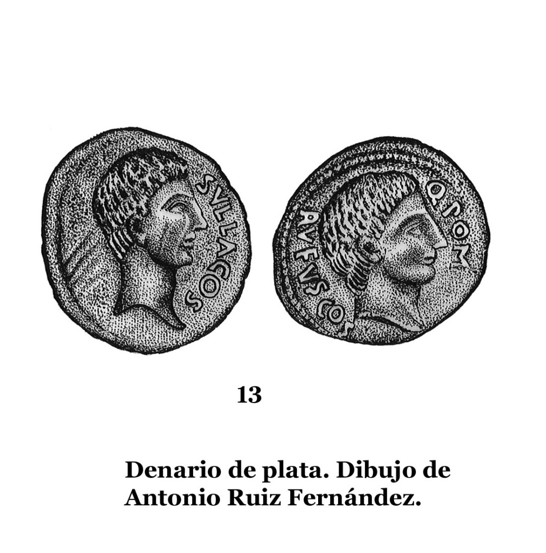 13 DENARIOS DE PLATA, DIBUJOS 13