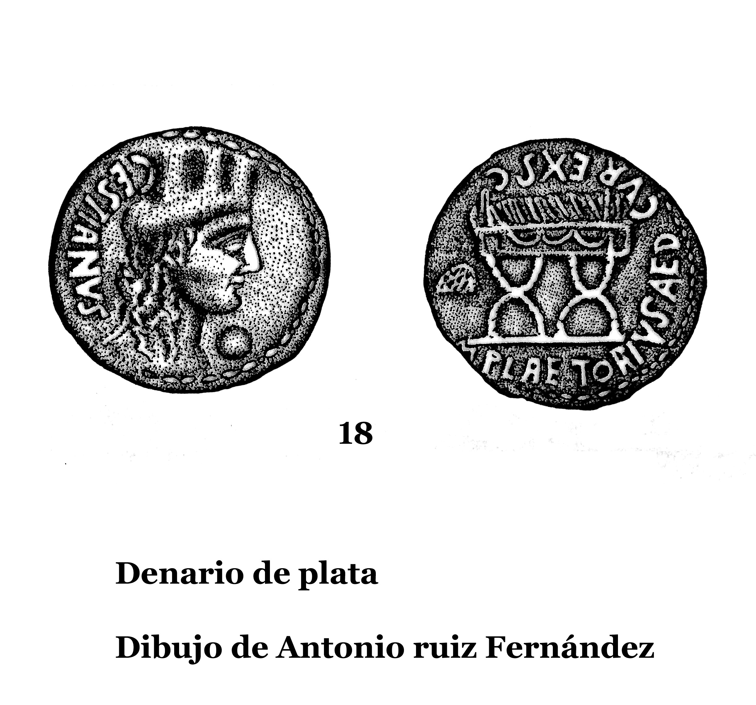 18Denarios de plata 2 Dibujos 18