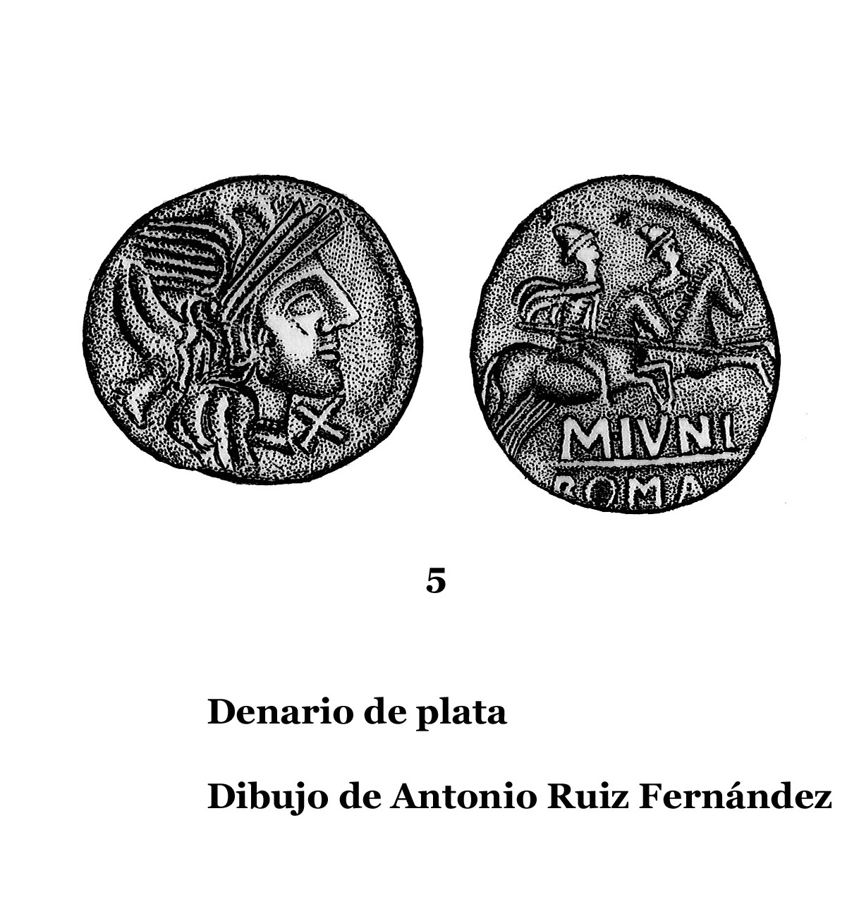 5DENARIOS DE PLATA, DIBUJOS 5